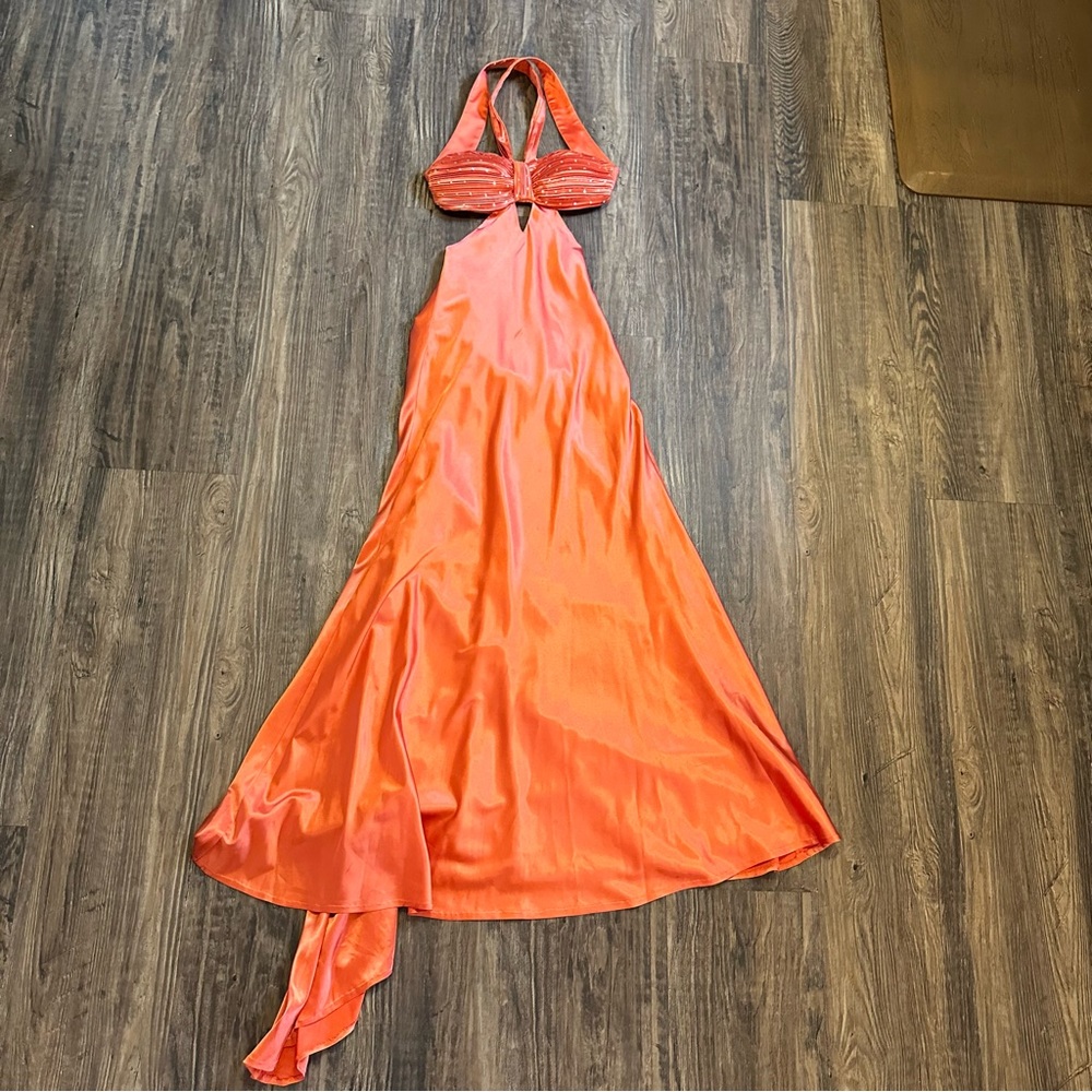 Orange prom dress
